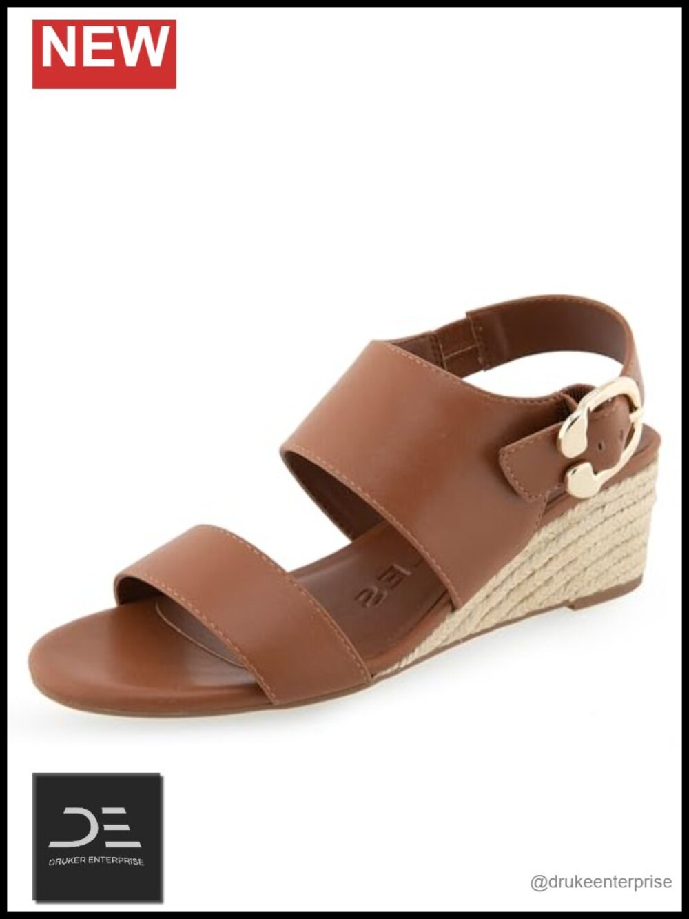 Womens Sandals Slingback Wedge Espadrille Platform Faux Leather